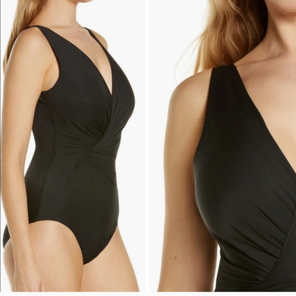 MIRACLESUIT Twisted Sister Esmerlda One-Piece Swimsuit BLACK SIZE 14 - Picture 7 of 10